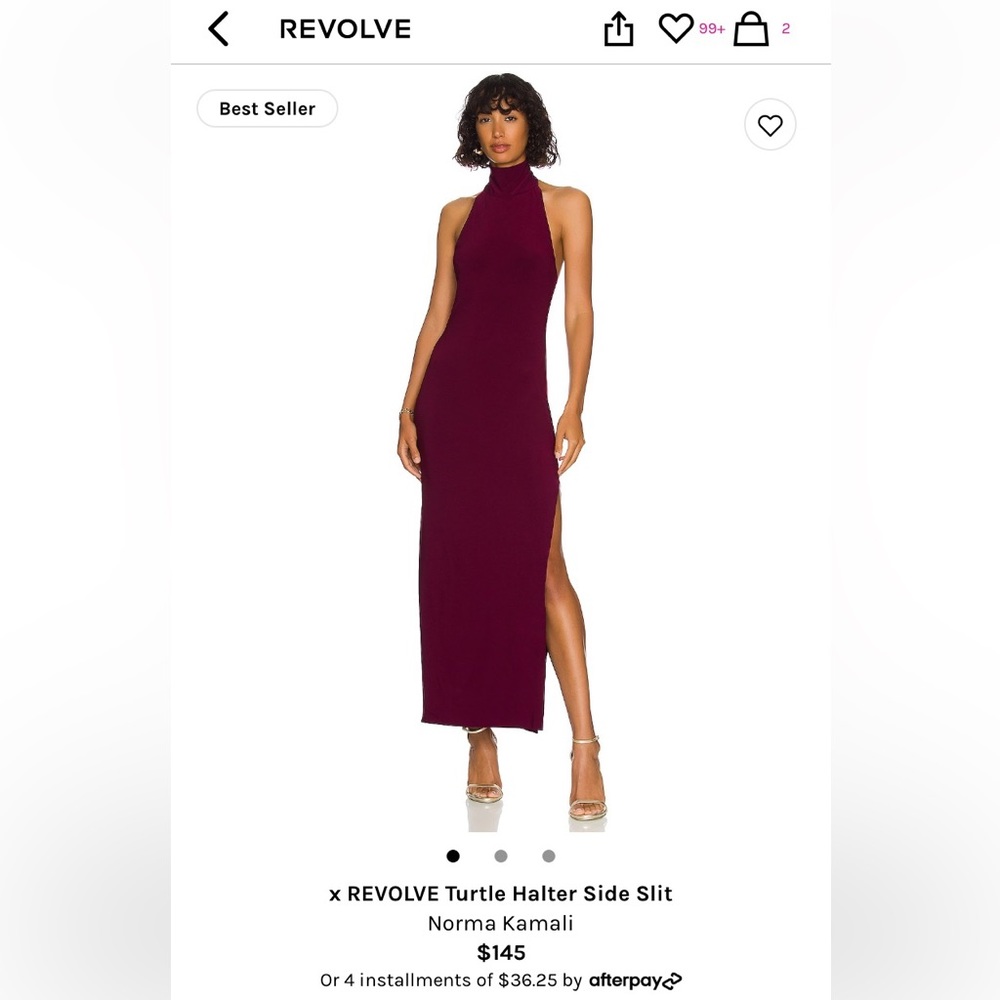 Norma Kamali plum dress worn once and dry cleaned